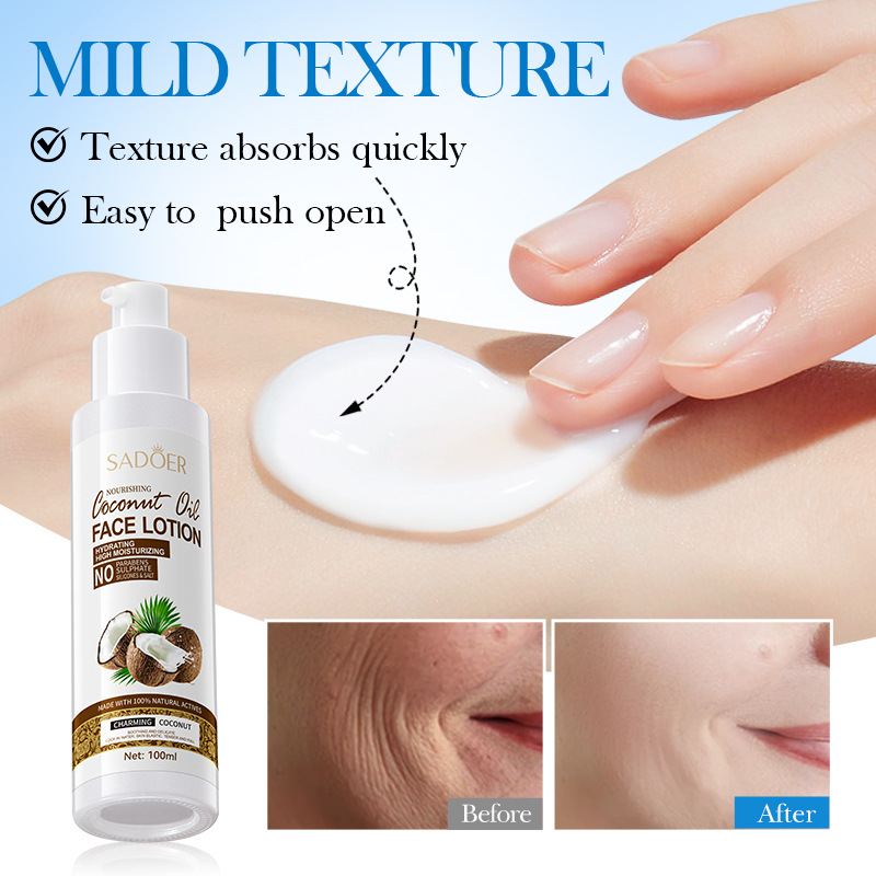 Cross-border export wholesale of SADOER coconut Oil Nourishing and Moisturizing Lotion for hydrating and nourishing skin care Item Picture