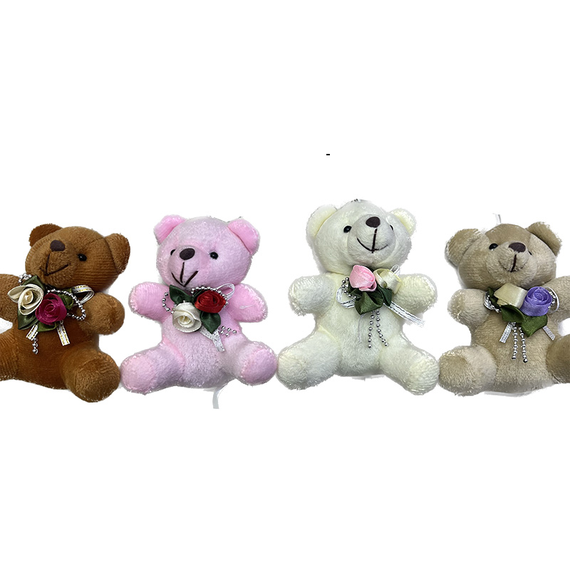 Plush toys, Hong Kong bear, rose bear hug, rose bear creative dolls, cartoon accessories, plush figurines, keychains, cloth dolls, cute decorations, gifts, claw machine factory direct sales Item Picture