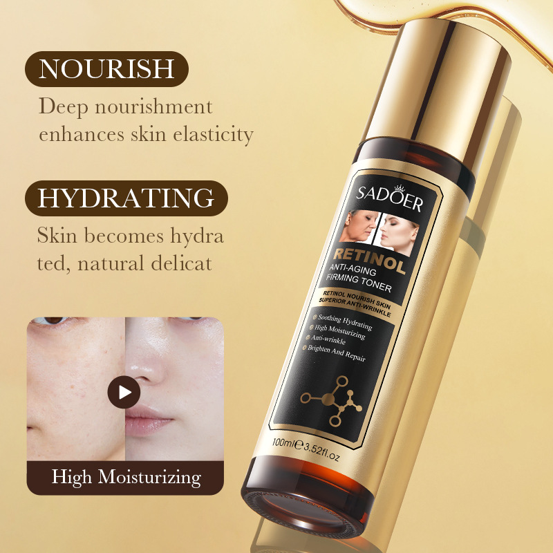 Cross-border export wholesale of SADOER Retinol Anti-Wrinkle Firming Toner and Moisturizing Water in full English Specification drawing