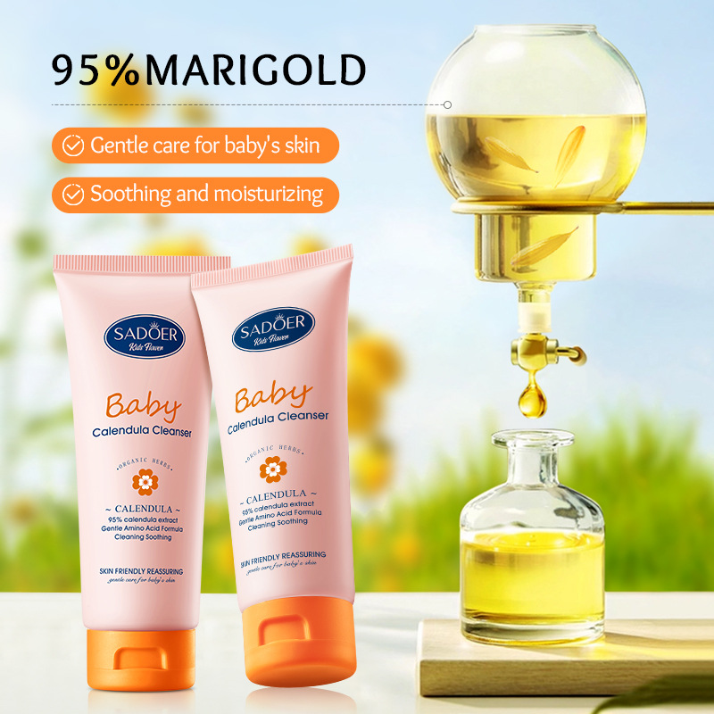 SADOER Children's Calendula amino Acid Gentle Soothing Facial Cleanser Cross-border export wholesale details Picture