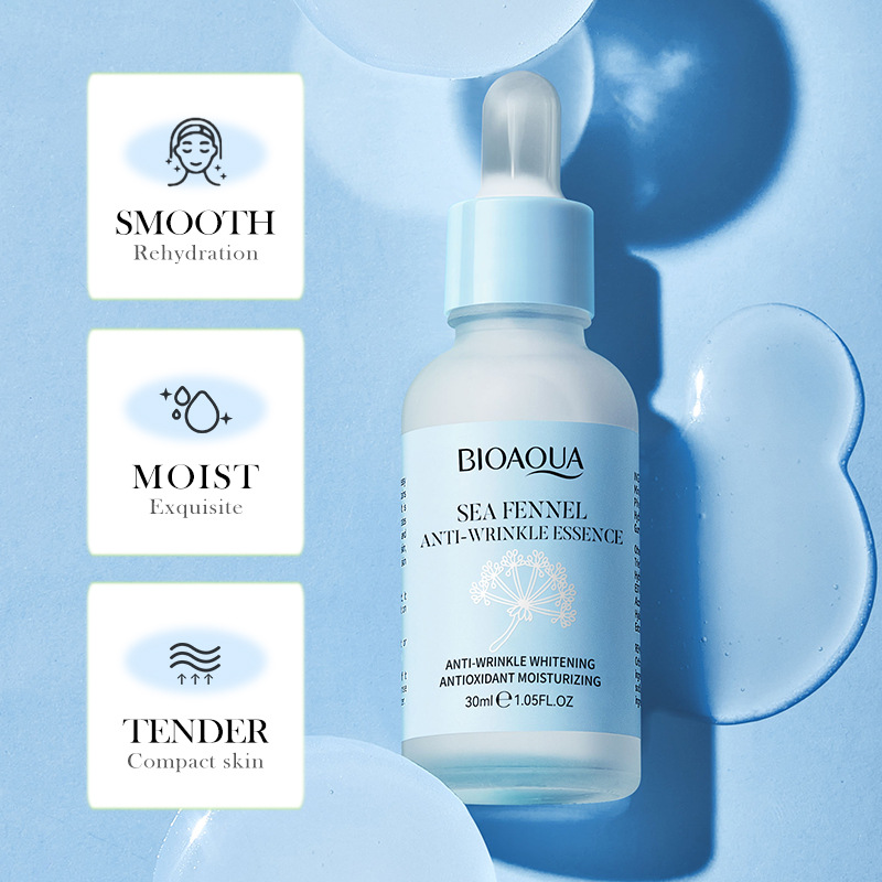 All-english BIOAOUA Sea Fennel Hyaluronic Acid Anti-Wrinkle Essence for Firming, reducing wrinkles, hydrating and moisturizing Cross-border wholesale Application Scenario