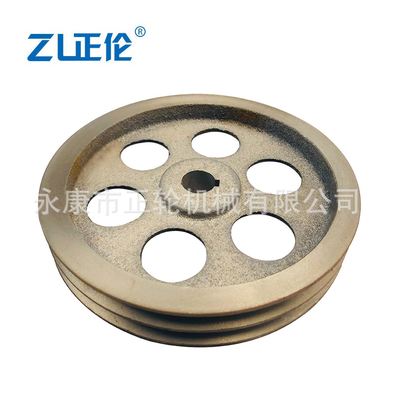 Factory direct sales of high-quality cast iron pulleys for triangular motors, two-slot B-type air compressors, and V-shaped belt pulleys Application Scenario
