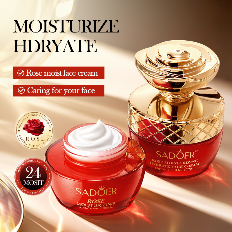 All-english SADOER Rose Moisturizing Hydrating Cream for Nourishing and softening the skin. Cross-border export wholesale of plant rose cream details Picture