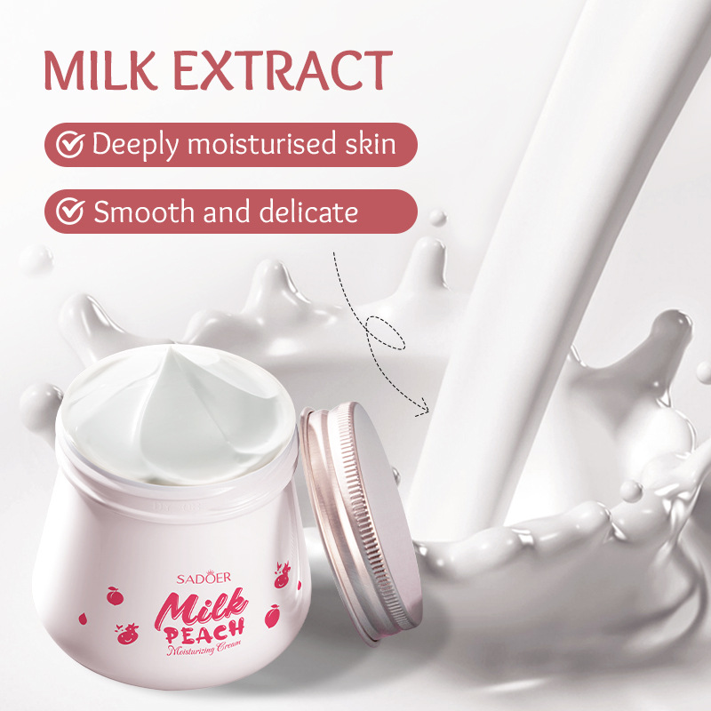 SADOER Milk Peach Moisturizing Cream Smooth, Fine and hydrating Skin Cream Cross-border export wholesale details Picture