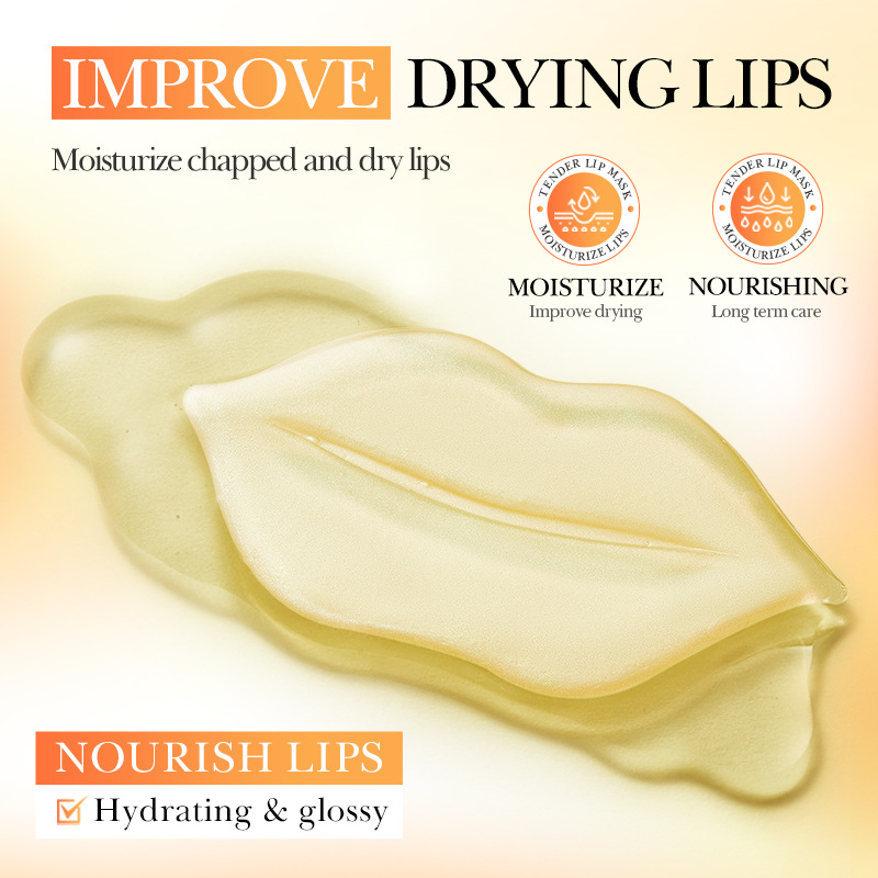 All-english SADOER Lemon Hydrating Lip Mask for moisturizing autumn and winter and preventing dryness and cracking, cross-border export wholesale Specification drawing