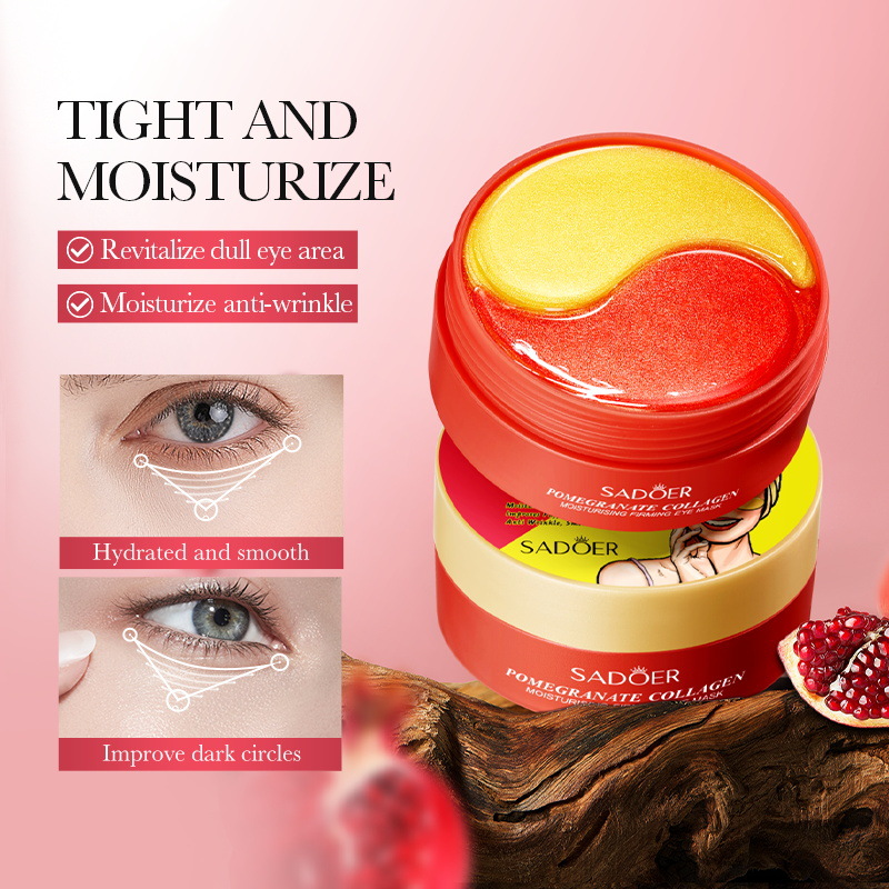 Cross-border export wholesale of SADOER Pomegranate Collagen Moisturizing and Firming Eye mask Application Scenario