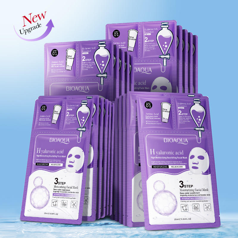 All-english BIOAOUA Collagen Three-Step Facial mask Hydrating and Moisturizing Mask Cross-border export wholesale Item Picture