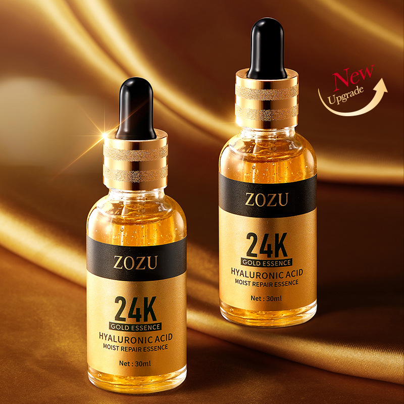 All-english ZOZU24K Gold Hyaluronic Acid Moisturizing and Repairing Essence Moisturizing Serum Cross-border export Wholesale details Picture