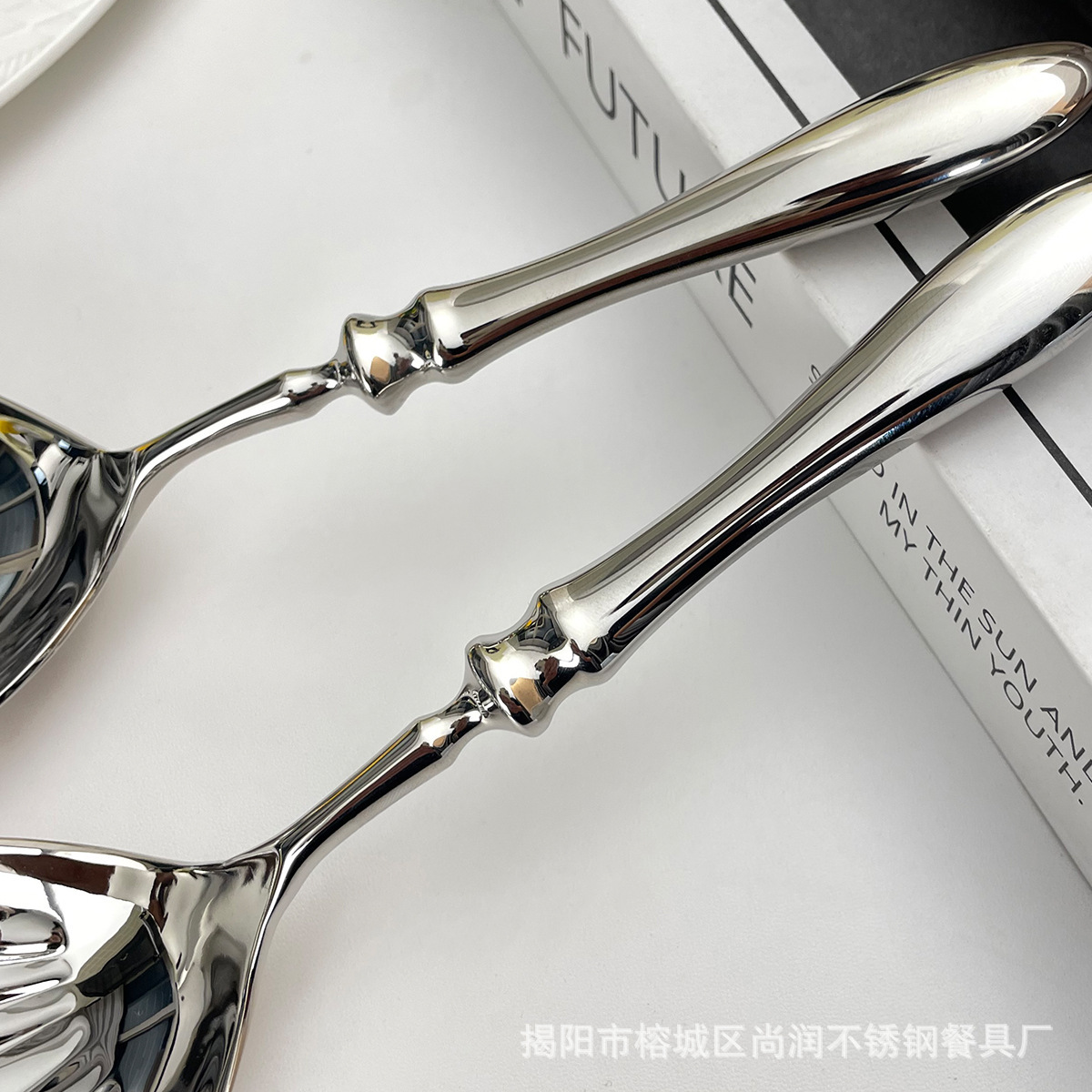304 stainless steel restaurant public spoons, large spoons for serving dishes and soup, heavy public dining spoons, hotel public spoons, shell spoons Application Scenario