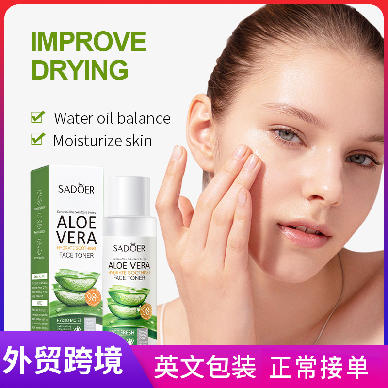 Cross-border wholesale of SADOER Aloe Vera Hydrating and Soothing Toner for beautifying and rejuvenating the skin full figure