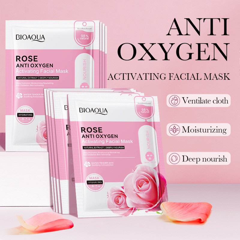 Cross-border wholesale of all-English BIOAOUA Whitening, Anti-Wrinkle and Anti-Oxidation Facial mask Hydrating and Nourishing Mask details Picture