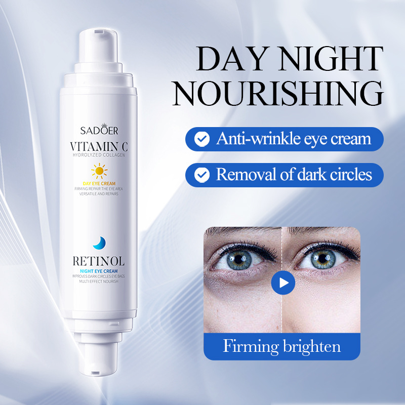 Full English SADOER Morning C and Evening A Night anti-wrinkle and Anti-wrinkle Eye Cream, skin rejuvenation eye cream, cross-border export wholesale details Picture