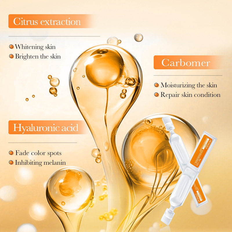 Cross-border export wholesale of all-English BIOAQUA Vitamin C Whitening, Hydrating and Antioxidant single-Use Essence Specification drawing
