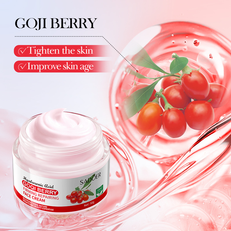 SADOER Goji Berry Anti-Wrinkle, Firming and Repairing Cream for Delicate Skin, cross-border export wholesale Specification drawing