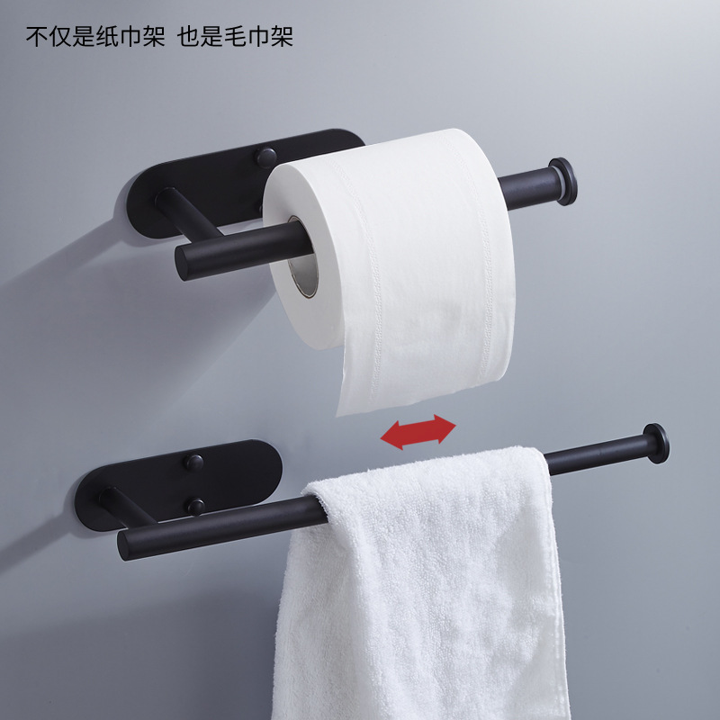 Stainless steel toilet paper holder, retractable toilet paper holder, bathroom non-perforating roll, wall-mounted bathroom toilet paper holder, customized Application Scenario