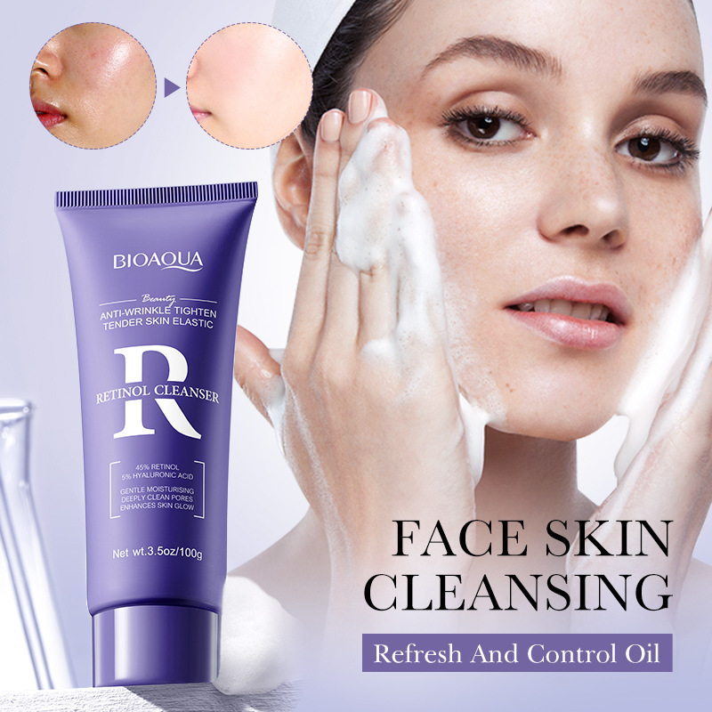 Full English BIOAOUA Retinol Anti-Wrinkle and Firming skin Care product set, Face cream and essence cross-border export wholesale Specification drawing