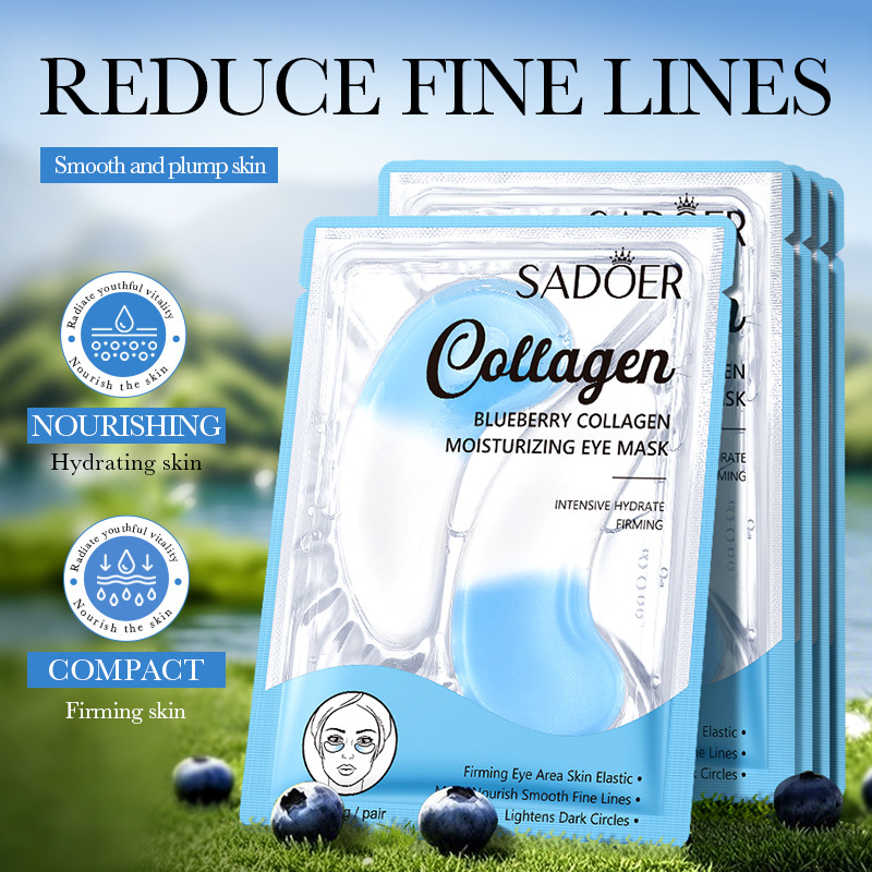 SADOER blueberry Collagen Moisturizing Eye Mask, hydrating and moisturizing eye mask patch, skin care products for cross-border export details Picture