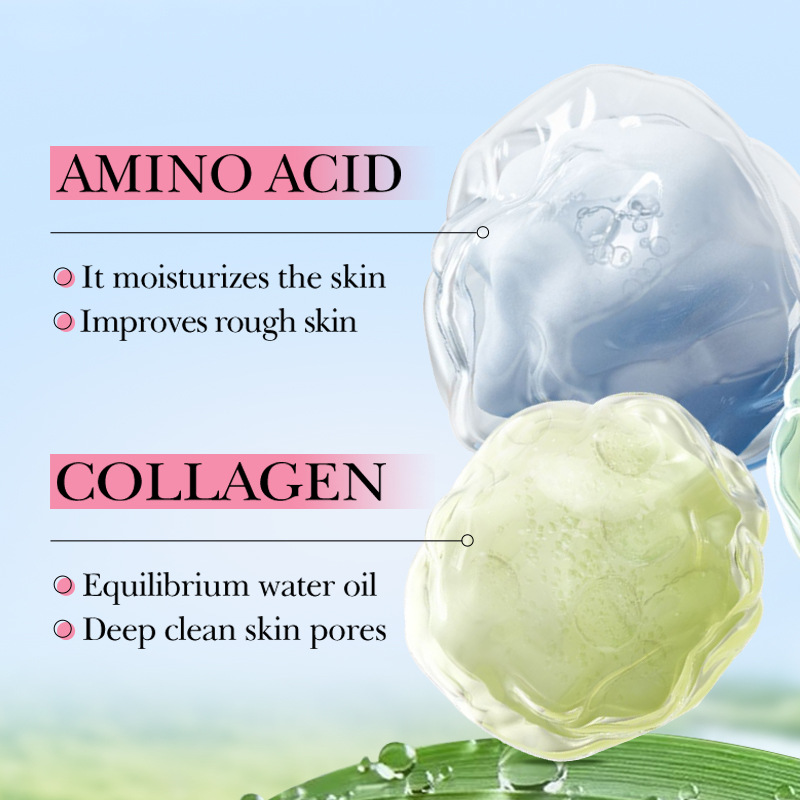 Cross-border export wholesale of all-English SADOER rose amino acid cleansing mousse and foaming facial cleanser Specification drawing
