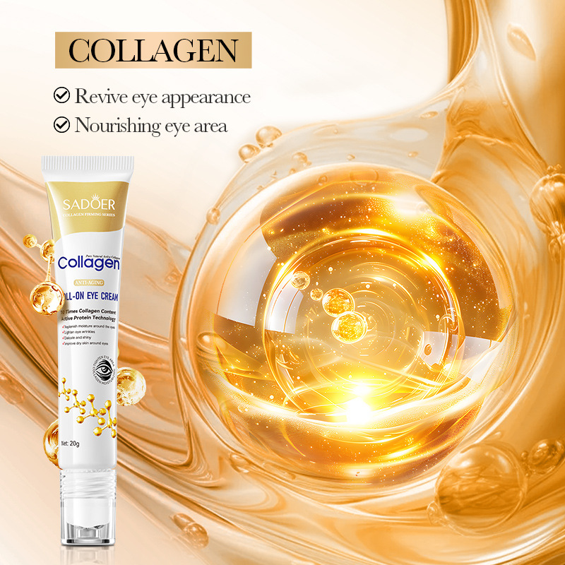 Full English SADOER Collagen Anti-Wrinkle Rolling Eye Cream Moisturizing Eye Cream Cross-border export wholesale Specification drawing