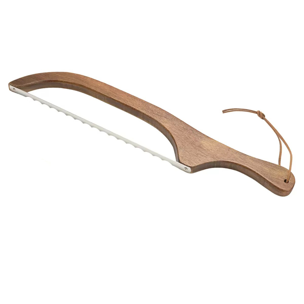 Wooden bread saw, solid wood cutting saw, household slicing tool, simple baking kitchen tool, bread slicing saw Application Scenario