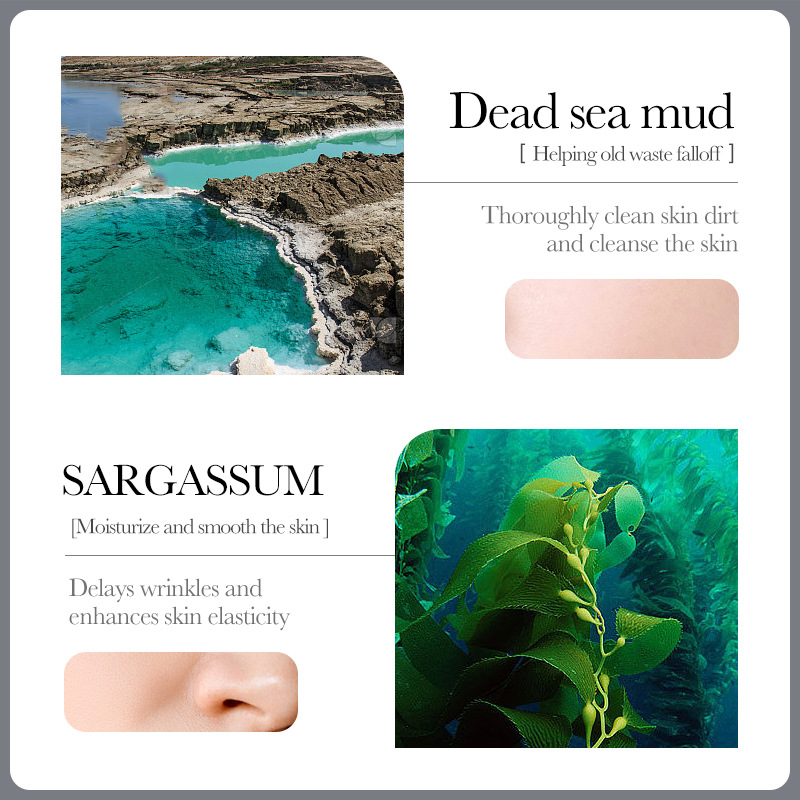All-english BIOAOUA Dead Sea Mud Whitening Mud Film Deep Cleansing, Pore Shrinking and Brightening Mud Film Cross-border wholesale Application Scenario