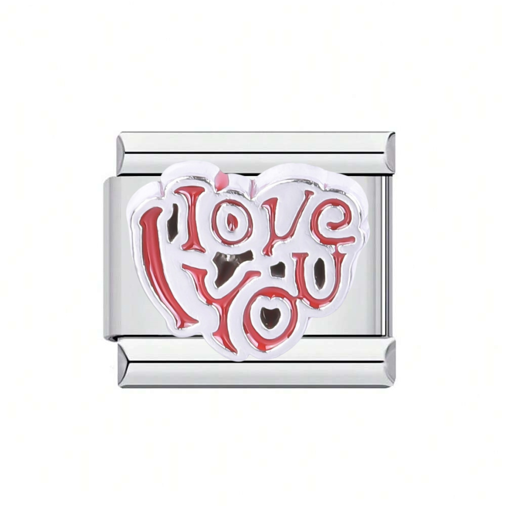 Cross-border DIY jewelry accessories, stainless steel Italian modular bracelet assembly and disassembly, Valentine's Day Love series undefined