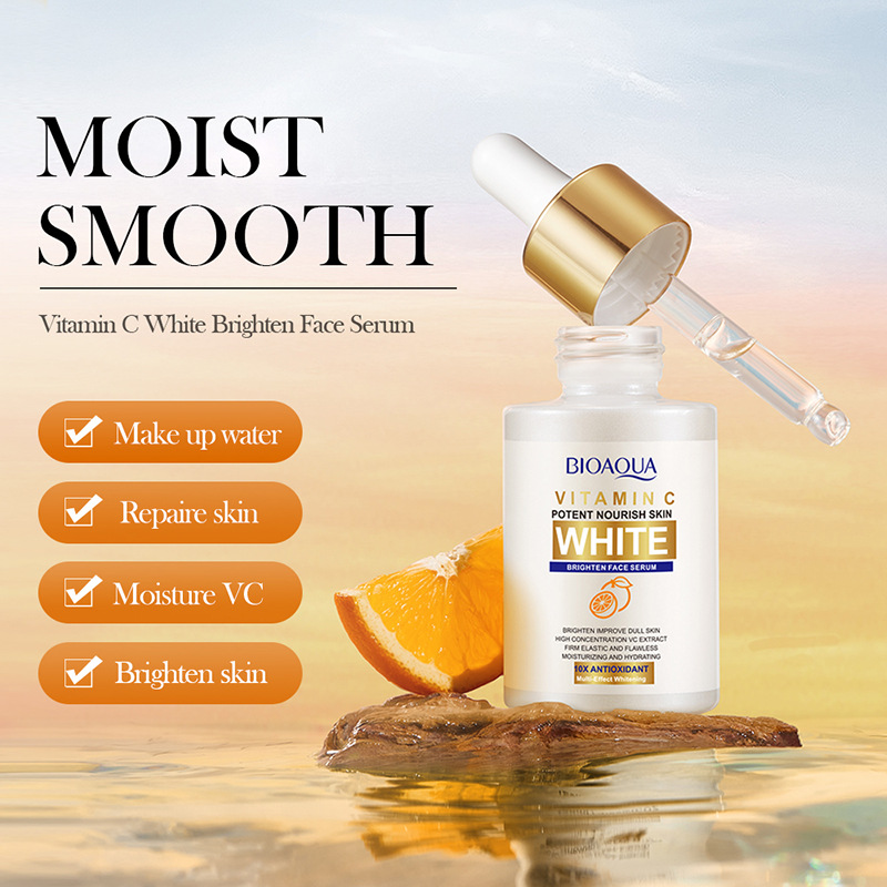 Full English BIOAOUA Vitamin C whitening skin care product set, facial cleanser and cream cross-border export wholesale Specification drawing