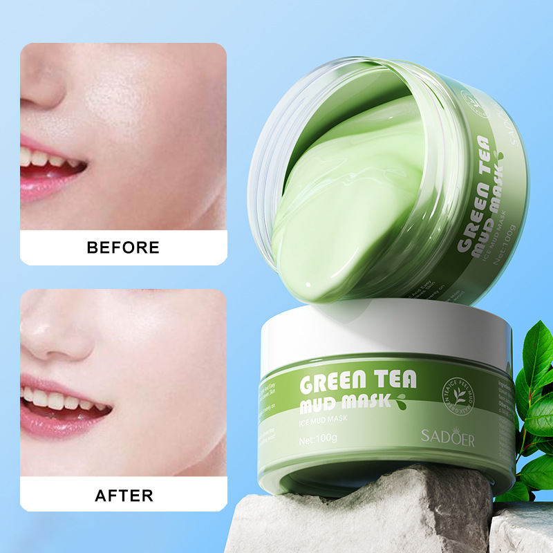 Cross-border export wholesale of SADOER cranberry Mud Mask Series pore-cleaning and refreshing water-washing masks in full English Specification drawing