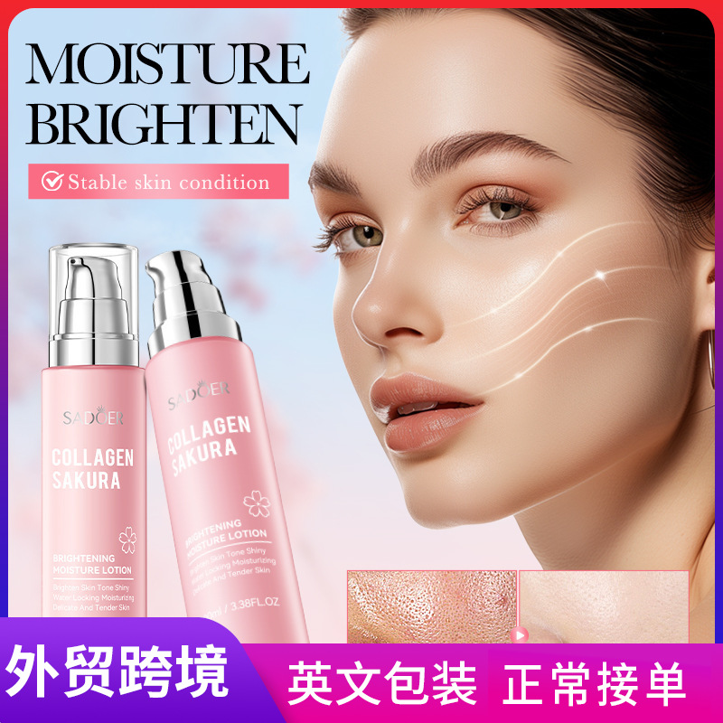 SADOER Sakura Collagen Moisturizing and BrighTening Softening Lotion Cross-border Export Wholesale full figure