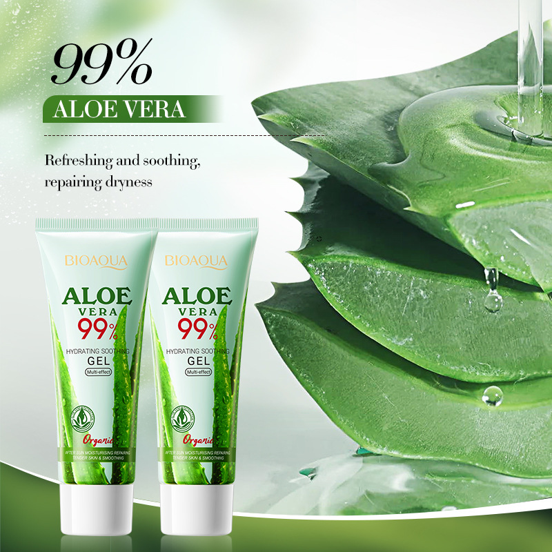 All-english BIOAOUA Hydrating and Soothing Aloe Vera Gel, Moisturizing and brightening Skin Aloe Vera Gel Cross-border wholesale Specification drawing