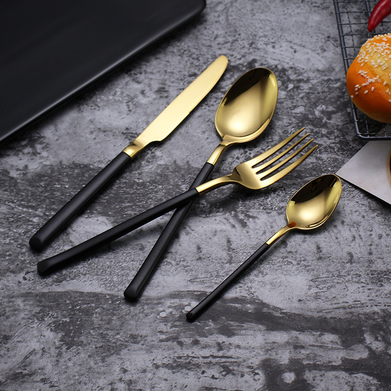 Cross-border Internet celebrity Portuguese 304 stainless steel knife, fork and spoon set, heavy Western tableware, steak knife and fork manufacturer Specification drawing