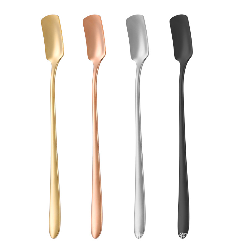 304 stainless steel stirring spoon, long-handled stirring rod, coffee spoon, ice spoon, cocktail bar, honey spoon, dessert spoon Item Picture