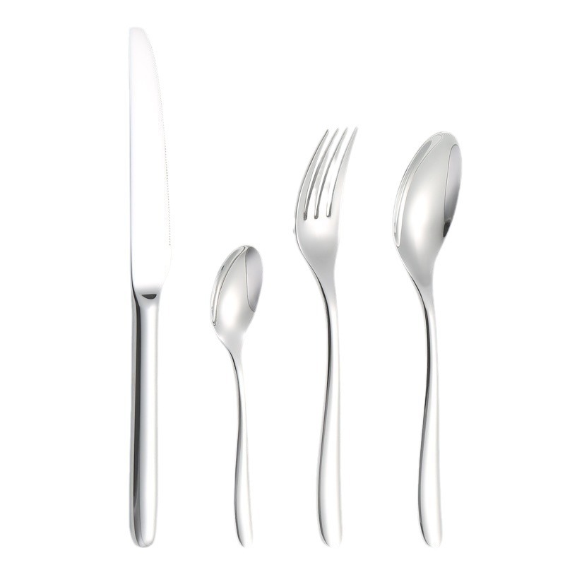 Thickened 304 stainless steel knife, fork and spoon, Western cuisine knife and fork, hotel steak knife and fork set, restaurant knife, fork and spoon tableware Item Picture