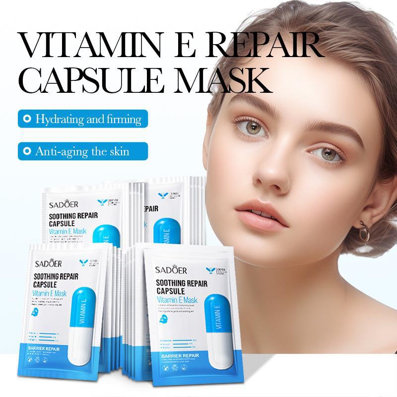 All-english SADEOR Vitamin E Soothing Repair Capsule Mask Moisturizing and Hydrating Mask Cross-border export wholesale details Picture