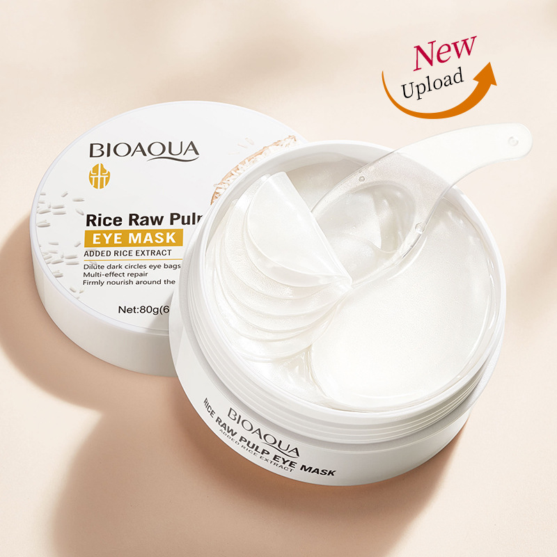 All-english BIOAOUA Rice pureed Eye mask Moisturizing Skin Eye Mask Patch Cross-border export wholesale Specification drawing