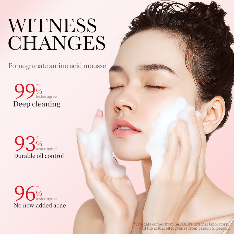 Cross-border wholesale of all-English SADOER pomegranate amino acid Facial Cleanser Item Picture
