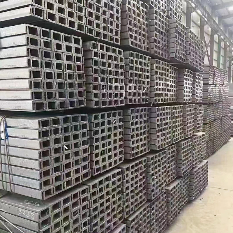 Q235B channel steel in stock, black channel steel, hot-rolled channel steel, hot-rolled channel steel, building steel structure, curtain wall channel steel wholesale details Picture
