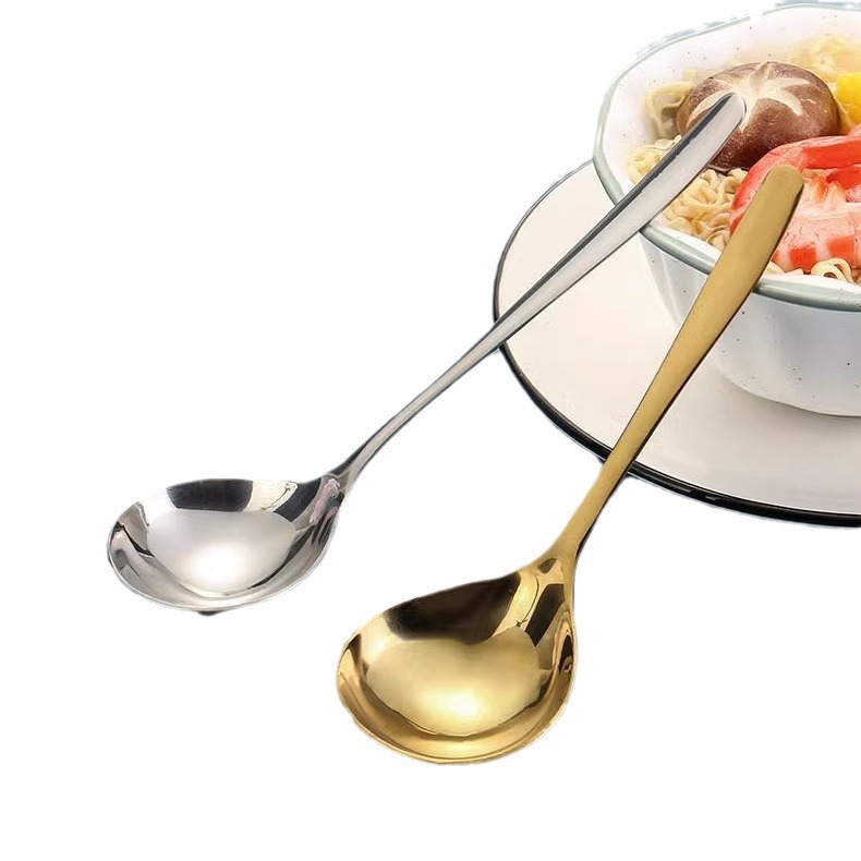 304 stainless steel porridge spoon, soup spoon, household and public spoon, soup shell deepened and thickened, soup spoon, porridge spoon, hot pot spoon Item Picture
