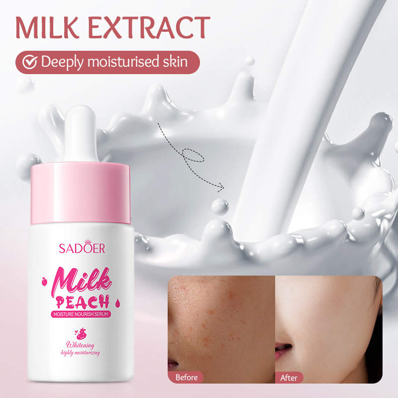 Cross-border export wholesale of SADOER Milk Peach Moisturizing Nourishing Essence and Hydrating Essence in full English Specification drawing