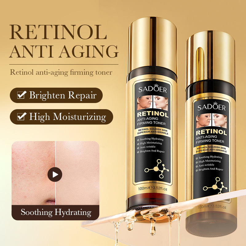 Cross-border export wholesale of SADOER Retinol Anti-Wrinkle Firming Toner and Moisturizing Water in full English details Picture