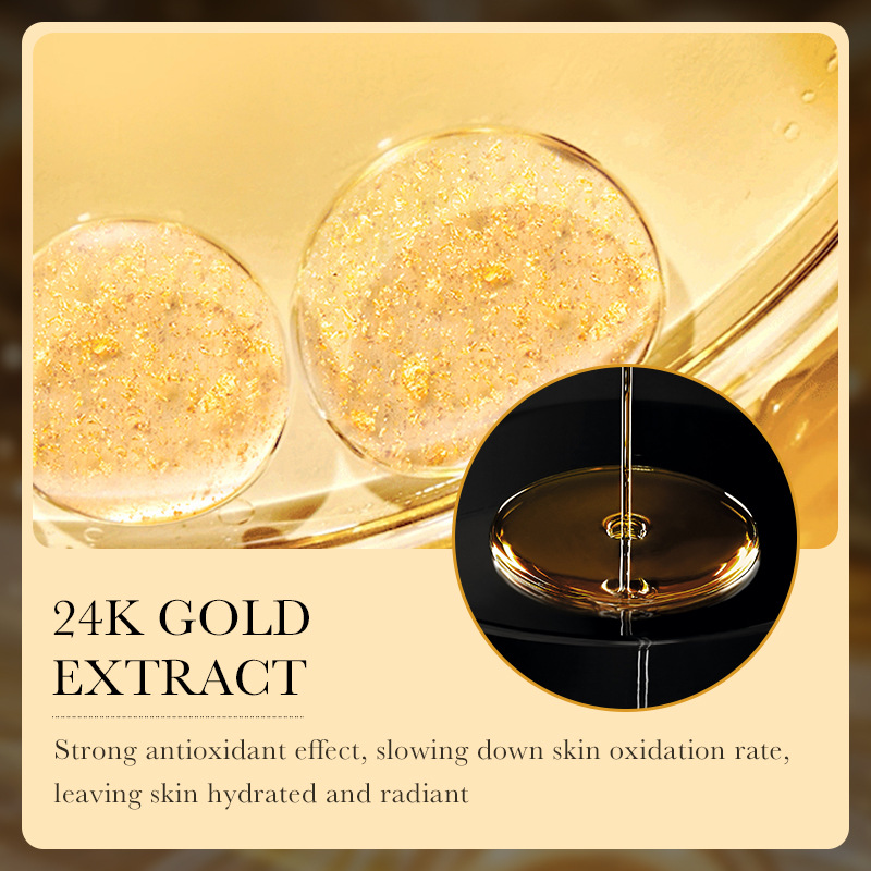 Cross-border wholesale of all-English ZOZU24k Gold Hyaluronic Acid Hydrating Mask for Moisturizing, hydrating and caring skin Specification drawing