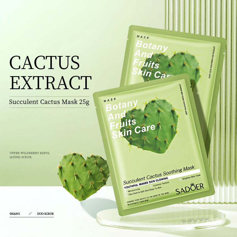 All-english SADOER plant-based Facial mask, hydrating and moisturizing facial mask patch, cross-border export wholesale Specification drawing
