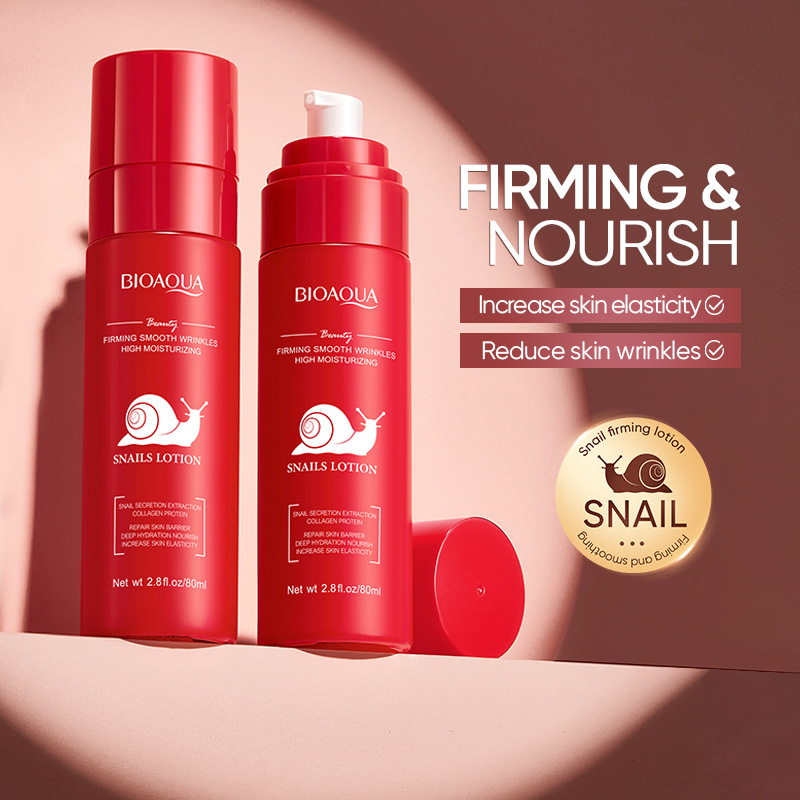 All-english BIOAOUA Snail Firming and Moisturizing Lotion Moisturizing and Hydrating Lotion Cross-border export wholesale details Picture