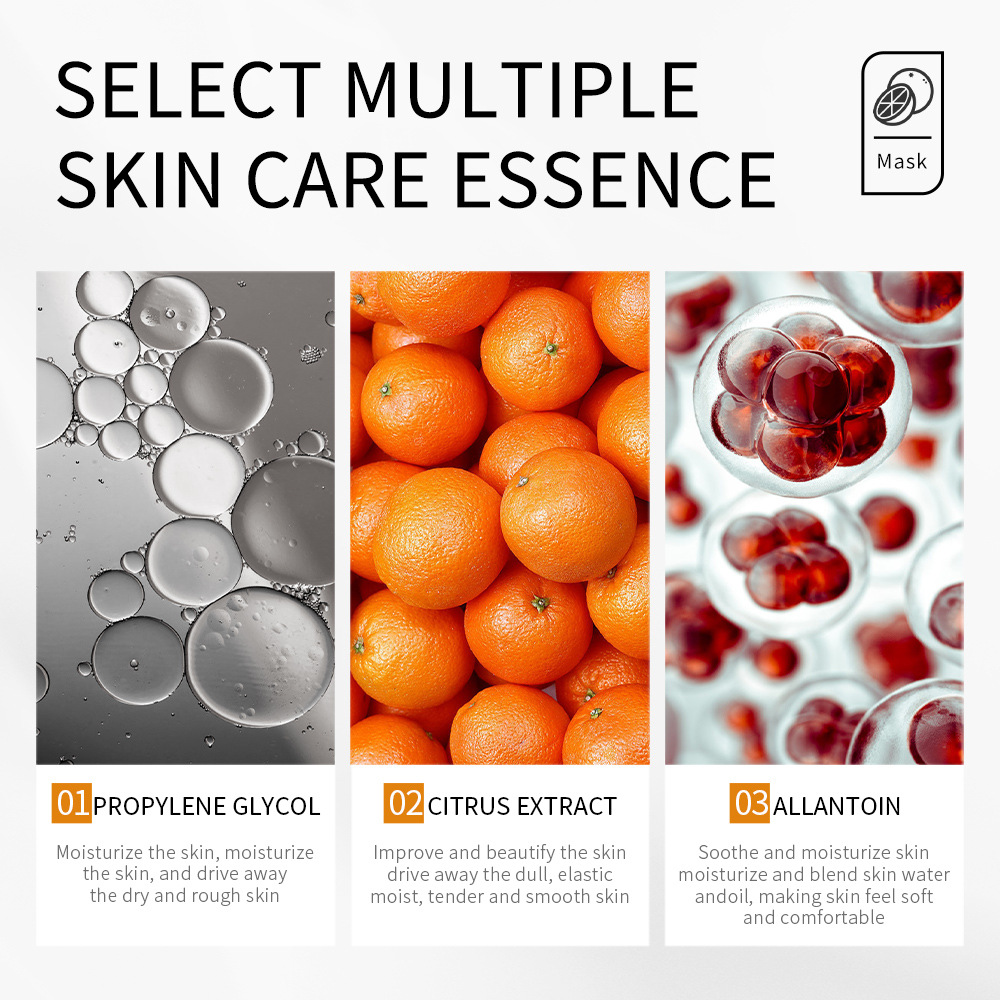 Cross-border export wholesale of SADOER Vitamin C Facial mask for hydrating and moisturizing details Picture