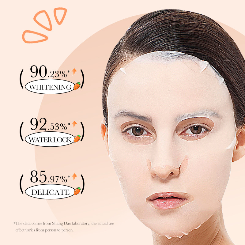 Cross-border export wholesale of SADOER Carrot Nourishing Mask sheets for hydrating and moisturizing the skin Specification drawing
