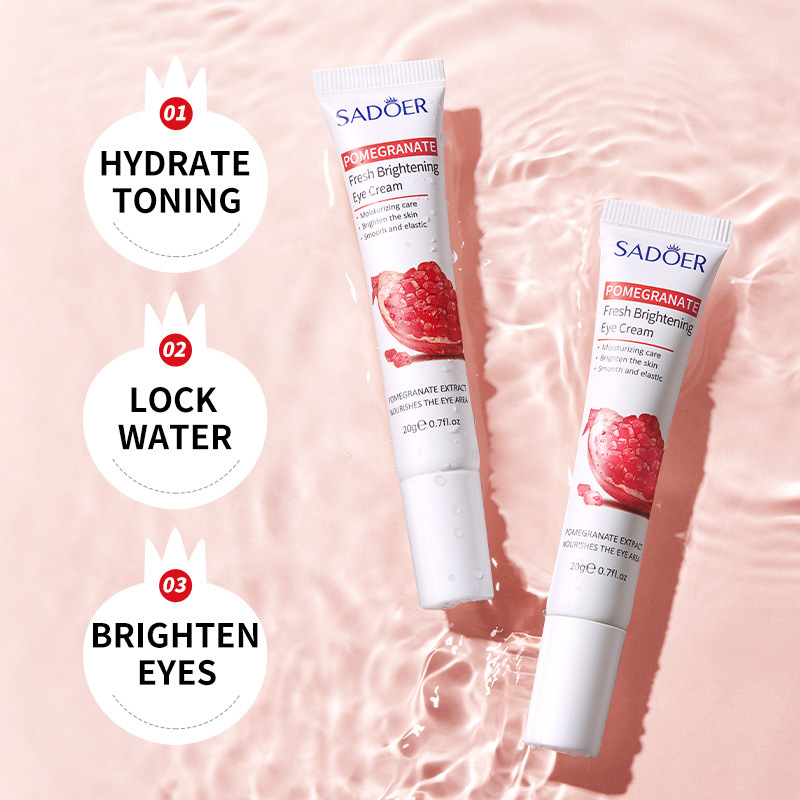SADOER Pomegranate Fresh Beauty Eye Cream for Hydrating, Moisturizing and Improving dryness, cross-border export wholesale Specification drawing