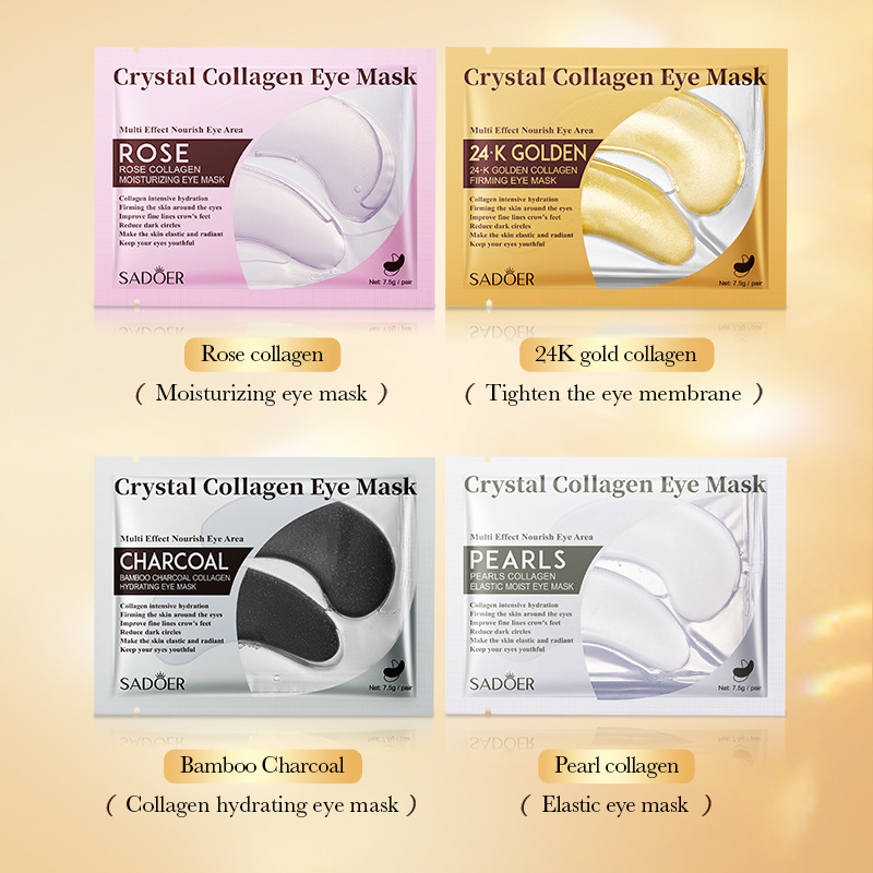 Cross-border export wholesale of SADOER24K Gold Collagen Firming Eye Mask and Hydrating Eye Mask full figure