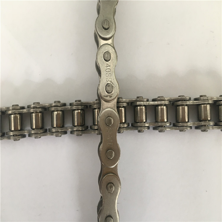 Short-pitch stainless steel chains 08A roller chains, 4-point industrial chains, food machinery stainless steel chains Specification drawing