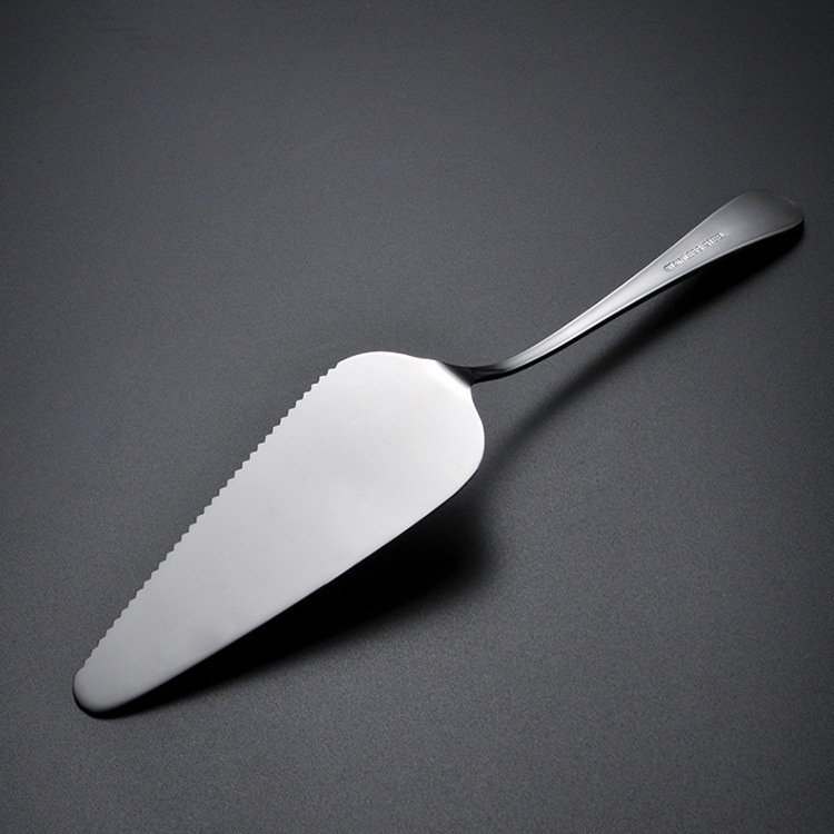 Factory wholesale stainless steel baking tools, pizza spatulas, dessert mooncake knives and forks, cake spatulas, restaurant household logos Specification drawing