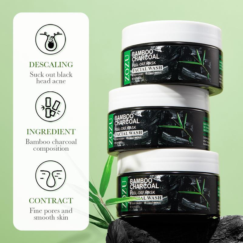 All-english ZOZU bamboo charcoal peel-off mask for blackhead removal and T-zone care nasal mask cross-border export wholesale Specification drawing